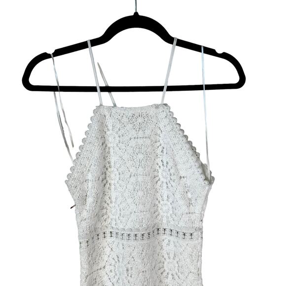 Open Edit Nordstrom New Women's Crochet Mini Dress White XXS Coastal Y2K Boho - Picture 7 of 13